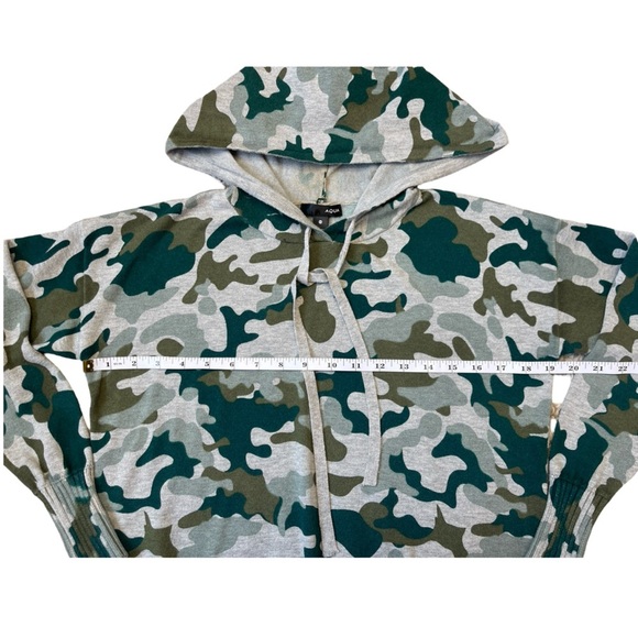 AQUA Camo Hooded Sweatshirt Bloomingdale’s Exclusive Urban Chic Athleisure - XS - Picture 8 of 10